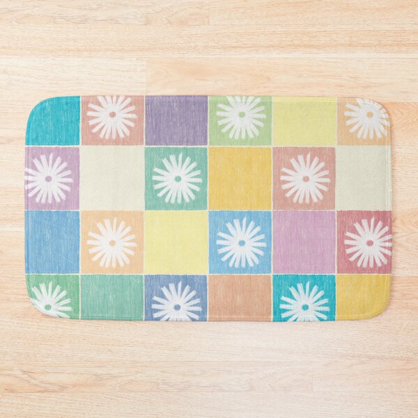 Item preview, DP282-5 Pastel Checkered Pattern With Flowers designed and sold by DuckyRubin.