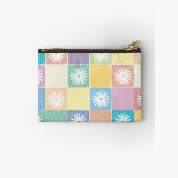 Item preview, DP282-5 Pastel Checkered Pattern With Flowers designed and sold by DuckyRubin.