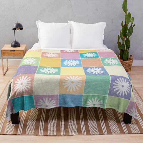 Item preview, DP282-5 Pastel Checkered Pattern With Flowers designed and sold by DuckyRubin.