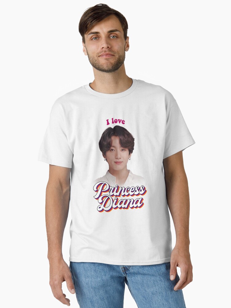 Imagen 2 de 7, Camiseta clásica con la obra Princesa diana jungkook kpop meme retro, diseñada y vendida por snazzyseagull.