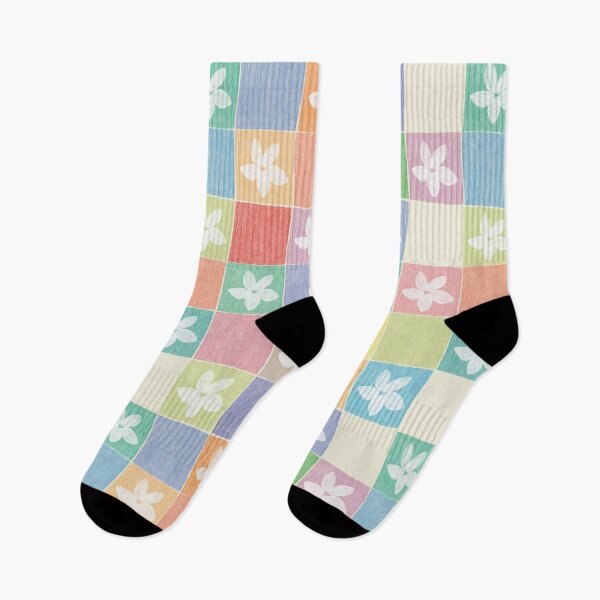 Item preview, DP282-6 Pastel Checkerboard With Flowers designed and sold by DuckyRubin.