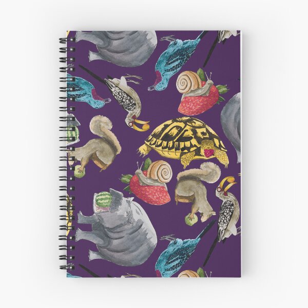 Item preview, Animal Fruit Feeding Frenzy Loose Watercolour Dark designed and sold by Nicky Rollings.
