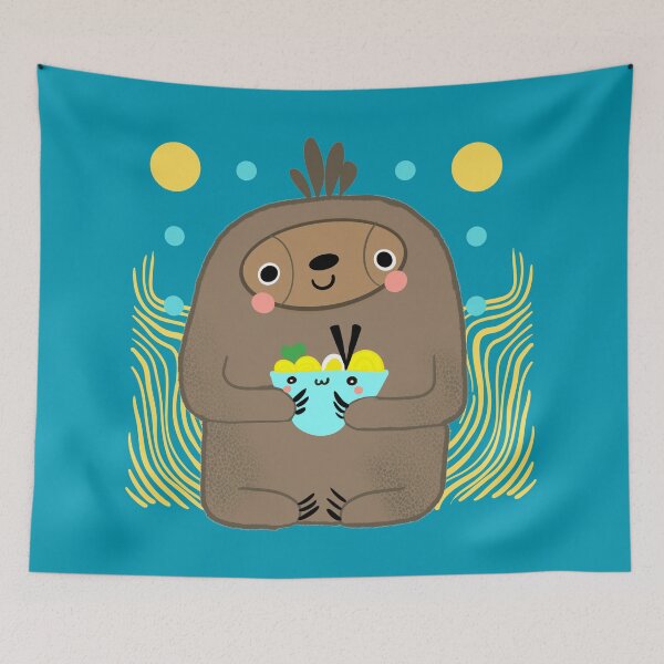 Item preview, Cute Kawaii Sloth Ramen Lover Japanese Ramen Art designed and sold by Renata Illustrata.