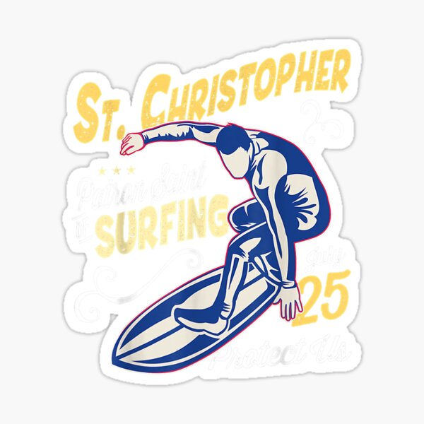 : Saint Christopher Surf Patron Saint of Surfing Catholic Men T- Shirt : Clothing, Shoes & Jewelry