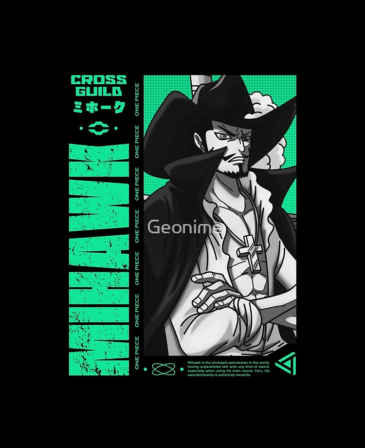 Dracule Mihawk - One Piece v.3 color version iPad Case & Skin for