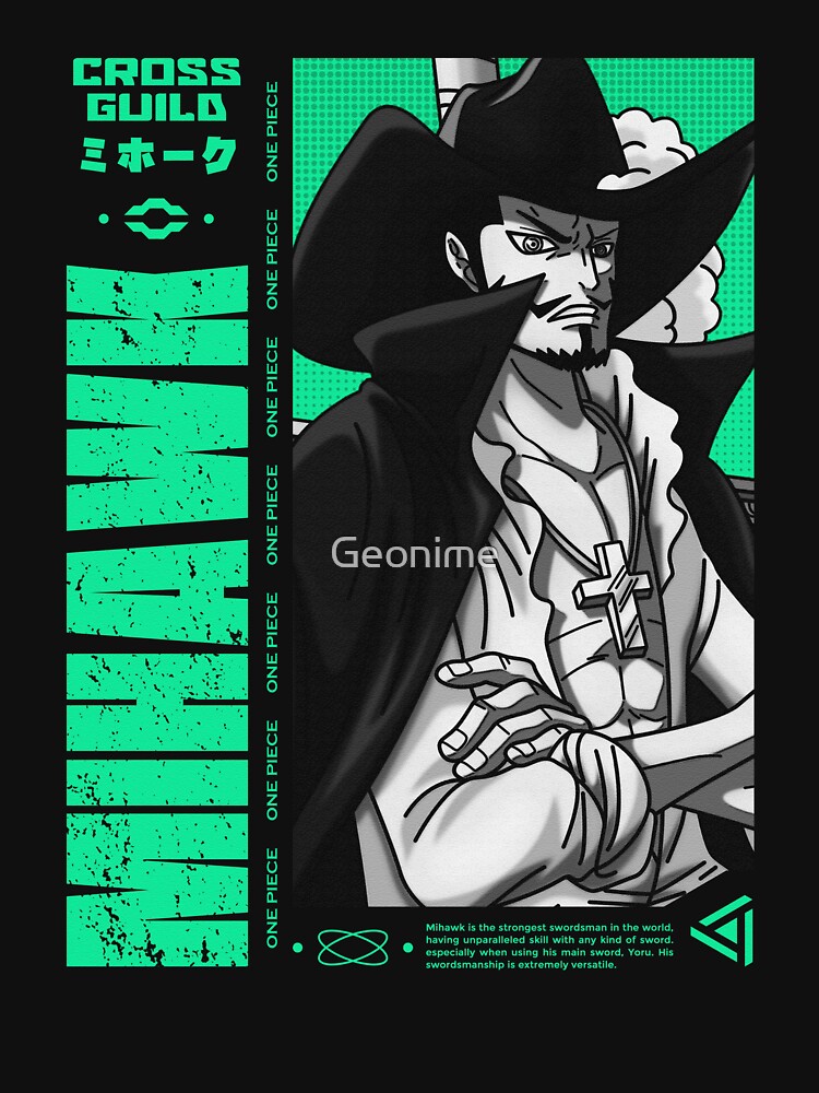 Dracule Mihawk - One Piece v.3 white version Art Print for Sale