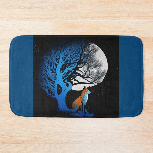 Item preview, Fox under Tree in the Night Moon designed and sold by Earth Nature Creations.