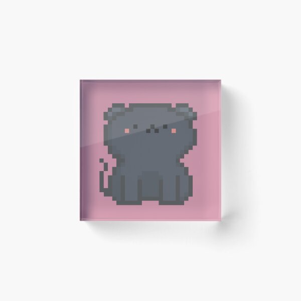 Item preview, Pixel Quiet Scottish Fold Dark Grey Cat 29 designed and sold by sosorimaru.