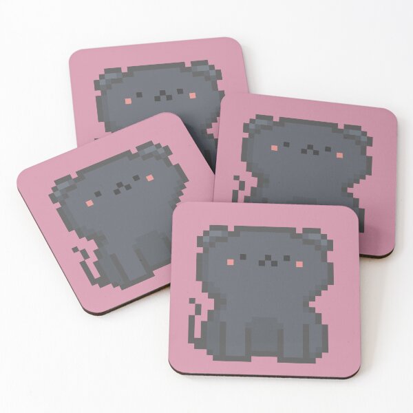Item preview, Pixel Quiet Scottish Fold Dark Grey Cat 29 designed and sold by sosorimaru.