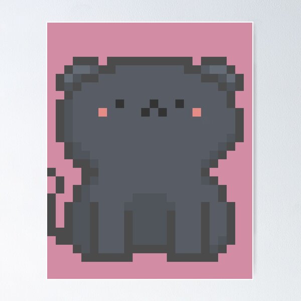 Item preview, Pixel Quiet Scottish Fold Dark Grey Cat 29 designed and sold by sosorimaru.