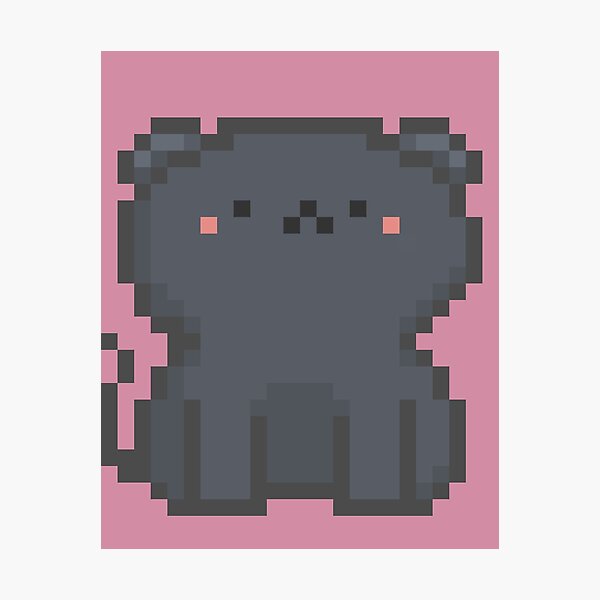 Item preview, Pixel Quiet Scottish Fold Dark Grey Cat 29 designed and sold by sosorimaru.