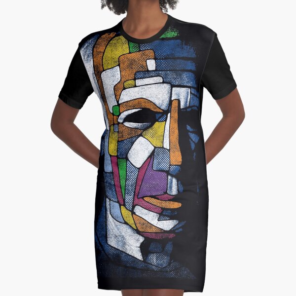 Picasso face Graphic T-Shirt Dress