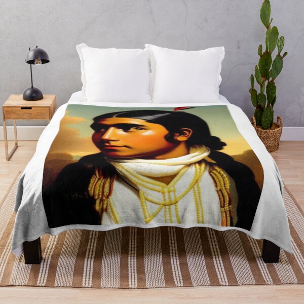 Item preview, Portrait Of A Poised Native American Man AI designed and sold by seriyusink69.