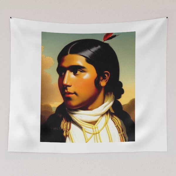 Item preview, Portrait Of A Poised Native American Man AI  designed and sold by seriyusink69.
