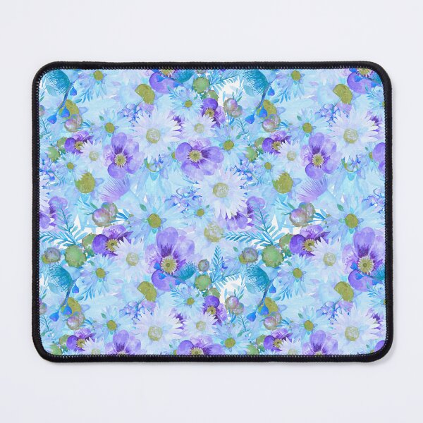 Item preview, Watercolour Bush Wildflower Garden - Romantic Blue designed and sold by Sketchbook Designs.