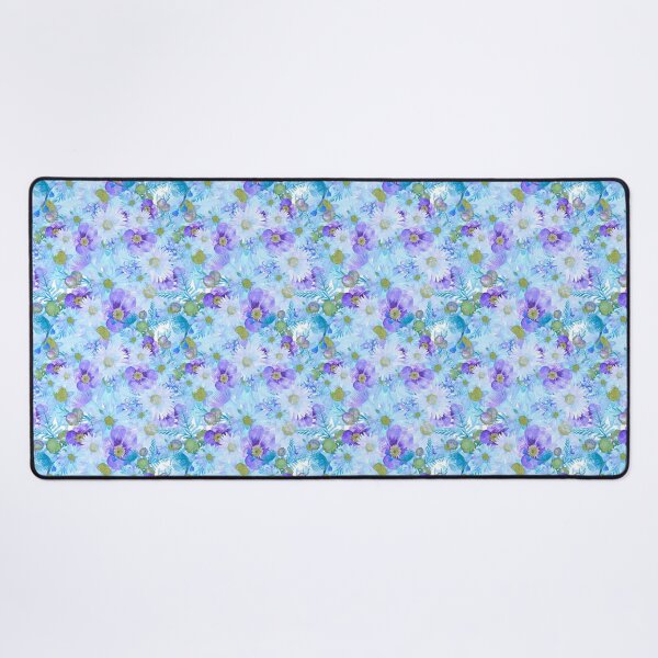 Item preview, Watercolour Bush Wildflower Garden - Romantic Blue designed and sold by Sketchbook Designs.