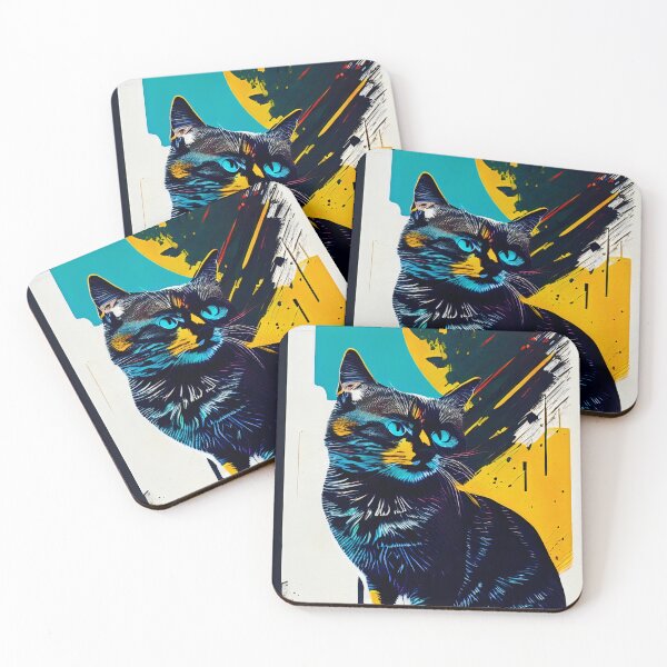 Item preview, Feline-inspired abstracts designed and sold by imagynationwork.