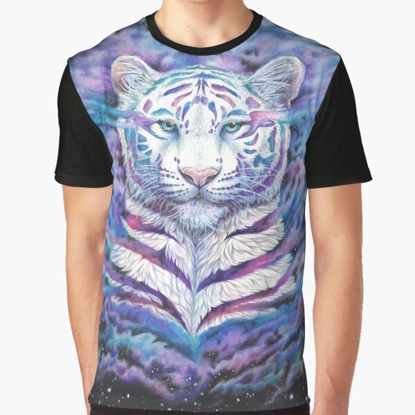 fading - white galaxy tiger Grafik T-Shirt