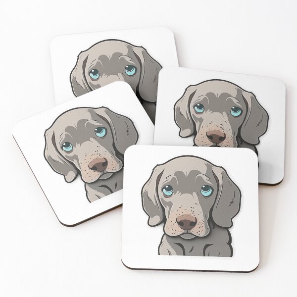 Item preview, Cute Sad looking Weimaraner puppy sticker style designed and sold by MAF_Merch.