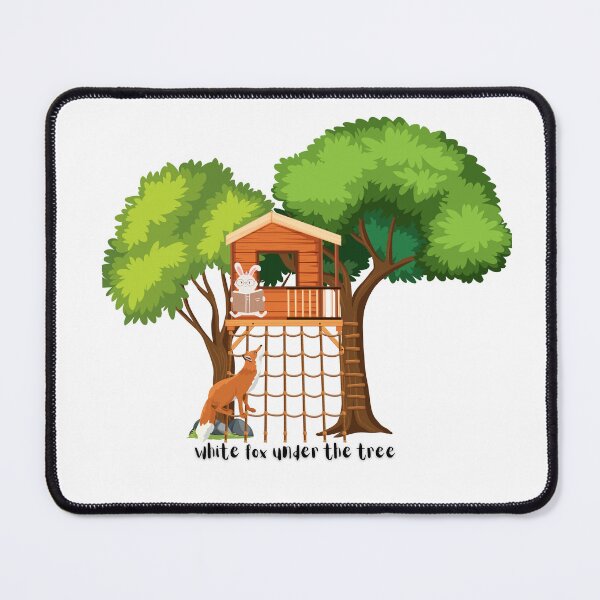 Item preview,  white  fox under the tree.  designed and sold by ODECX.