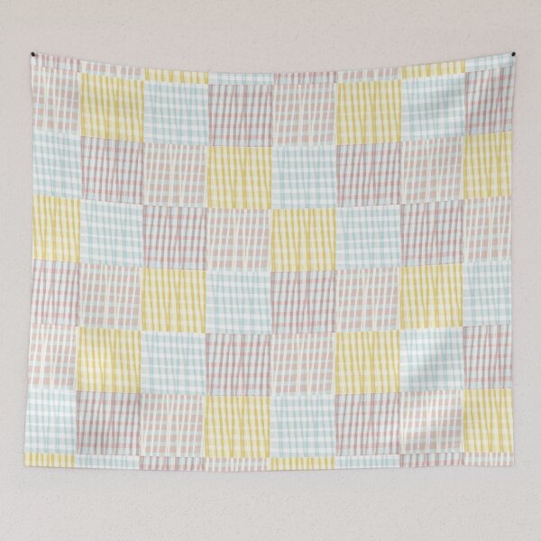 Item preview, Modern Gingham Checker | pastel pink, blue, and yellow designed and sold by Ingrid Poole.