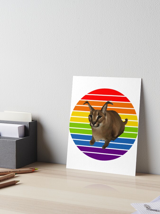 Big Floppa My Beloved Caracal Meme | Art Board Print