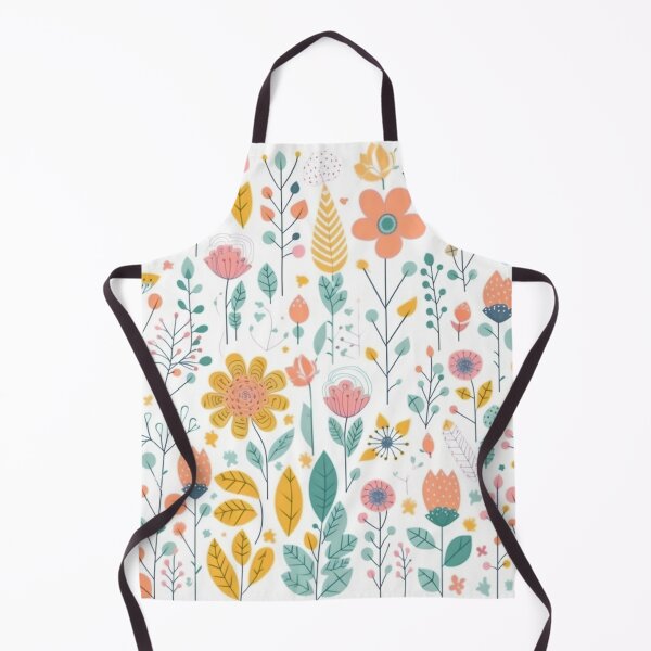 Item preview, Flat Design Background with Floral Elements on Pure White designed and sold by SML(Smiling Cool) PinkBubble.