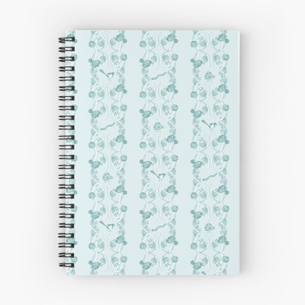 Item preview, Modern checker with floral wreath and Scandinavian animals | blue monotone designed and sold by Ingrid Poole.
