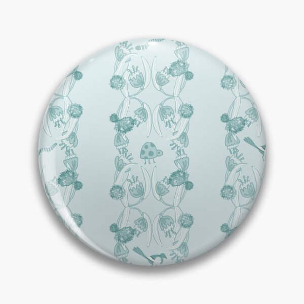 Item preview, Modern checker with floral wreath and Scandinavian animals | blue monotone designed and sold by Ingrid Poole.