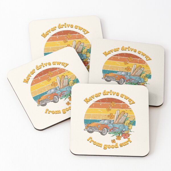 Item preview,  Retro Pop Art - Never Drive Away From Good Surf - Yellow designed and sold by TotesUnique.