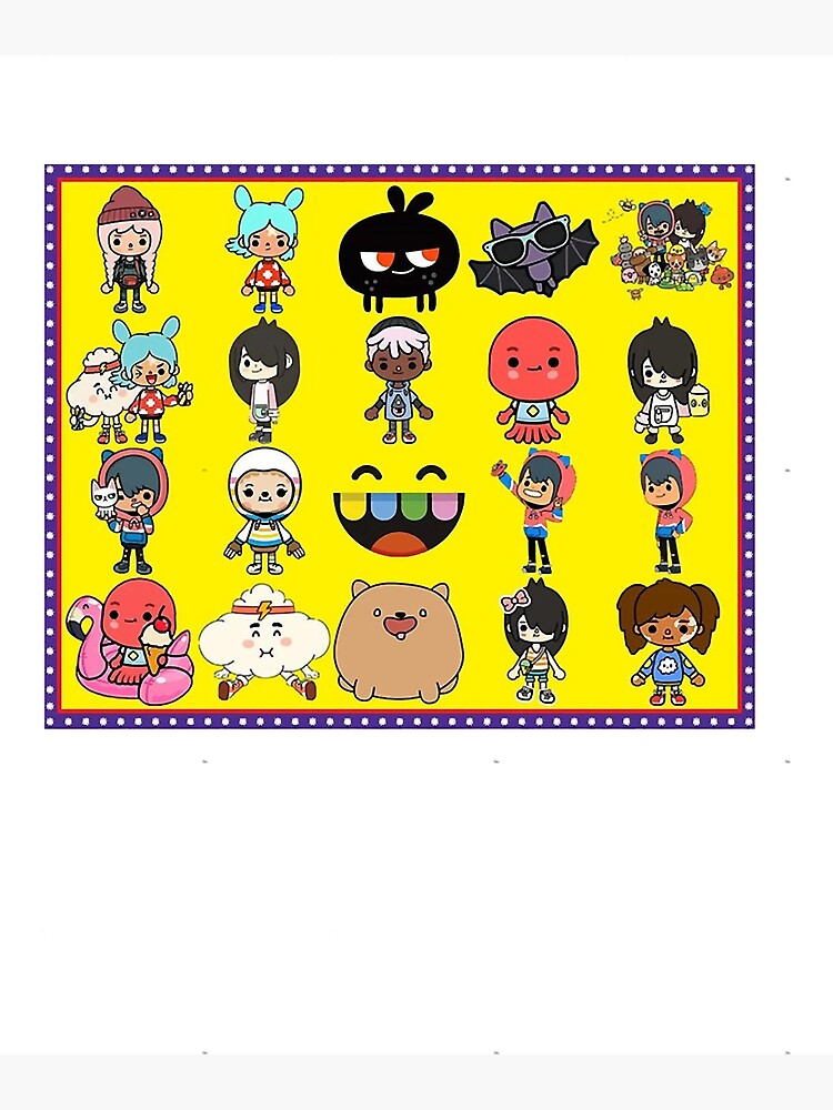 toca boca et gacha life Art Board Print for Sale by GeminiMoonA