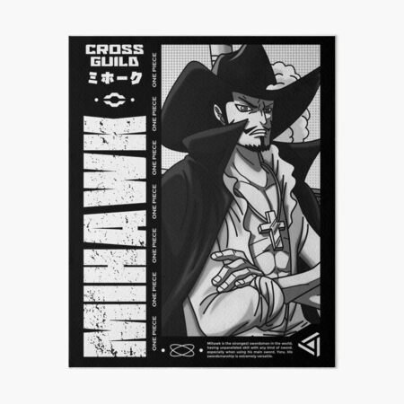 Dracule Mihawk - One Piece v.3 white version Art Print for Sale