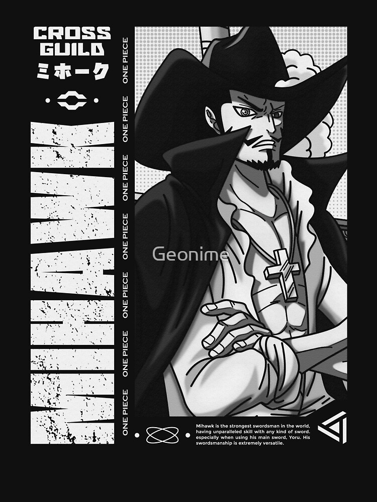 Dracule Mihawk - One Piece v.3 white version Art Print for Sale