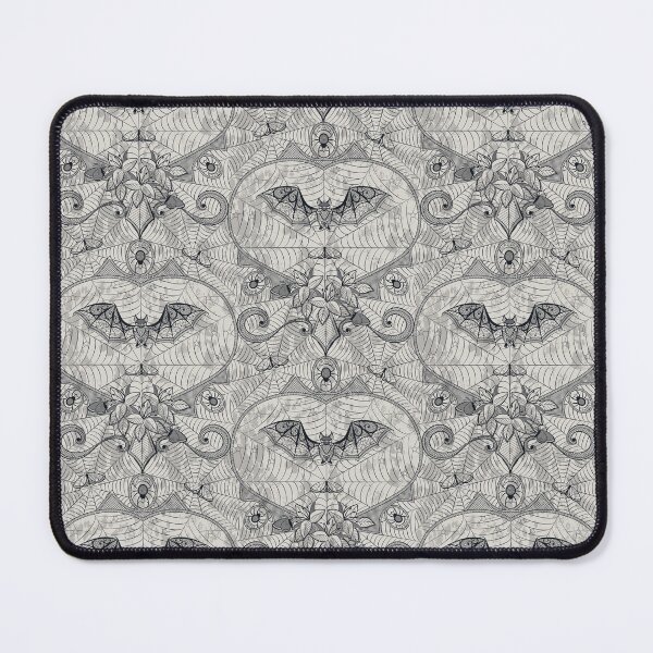 Item preview, Gothic Halloween Lace - Bats - Light Grey designed and sold by appleyards.