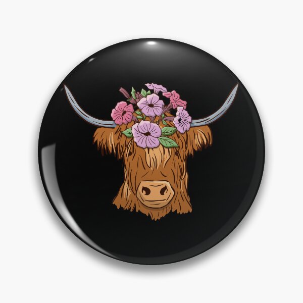 Item preview, Scottish Highland Cow with Flower Crown Cute Cow Lover designed and sold by Designer-Girl.