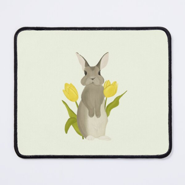 Item preview, cute bunny with tulips / cottagecore art design / welcoming spring  designed and sold by Dreamsbyher.