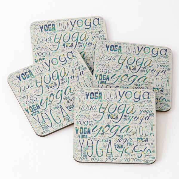 Item preview, Yoga Pattern Teal Marble with gold  on canvas designed and sold by k9printart.