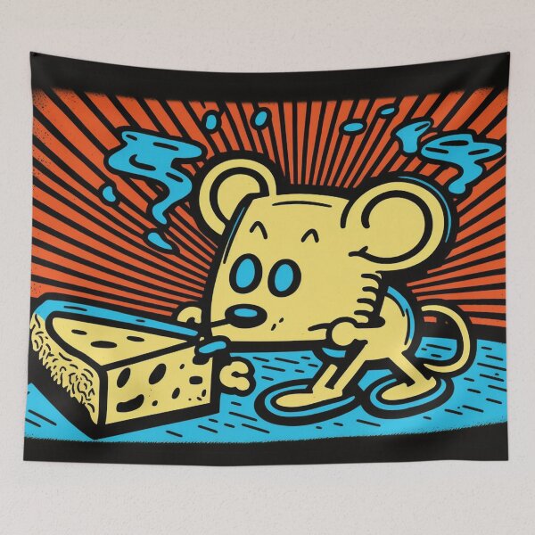 Item preview, Mouse staring at cheese designed and sold by NxtGenArt.