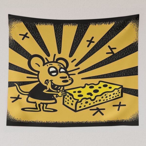 Item preview, Chompy cheese, mouse eating designed and sold by NxtGenArt.
