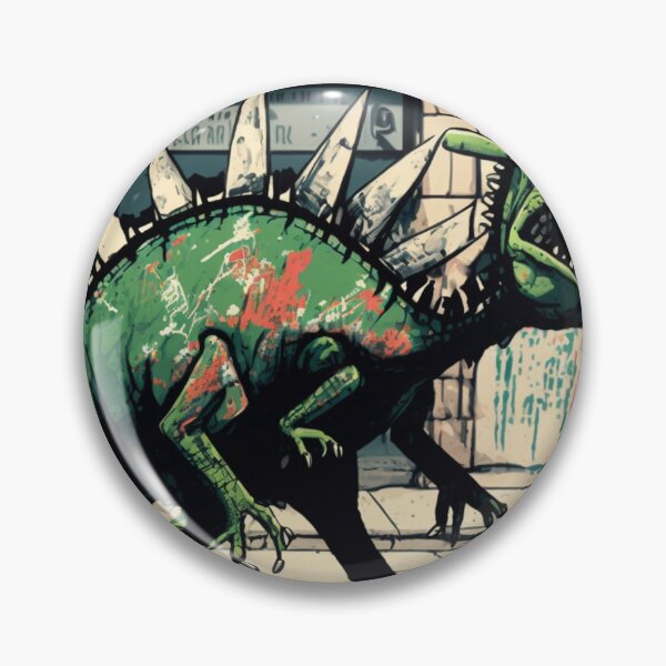 Item preview, Dinosaur t-rex walking on street designed and sold by NxtGenArt.