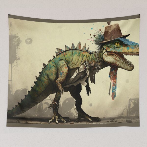 Item preview, Trex dinosaur wearing hat designed and sold by NxtGenArt.