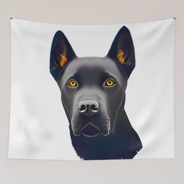 Item preview, He is alert! This handsome Black Labrador is stout and ready to take action. designed and sold by TeamKC.