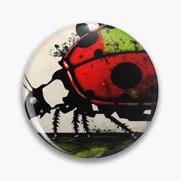 Item preview, Ladybug walking, green and red designed and sold by NxtGenArt.