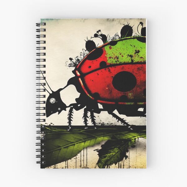 Item preview, Ladybug walking, green and red designed and sold by NxtGenArt.