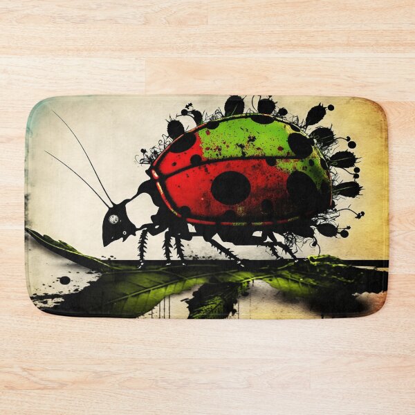 Item preview, Ladybug walking, green and red designed and sold by NxtGenArt.