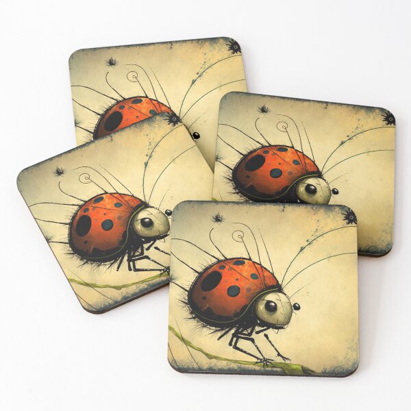 Item preview, Ladybug balancing on branch designed and sold by NxtGenArt.