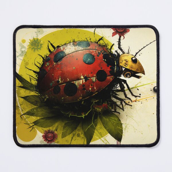 Item preview, Mechanical ladybug on leaf designed and sold by NxtGenArt.