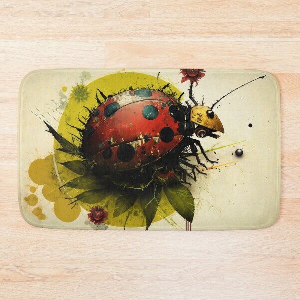 Item preview, Mechanical ladybug on leaf designed and sold by NxtGenArt.