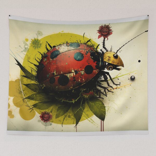 Item preview, Mechanical ladybug on leaf designed and sold by NxtGenArt.