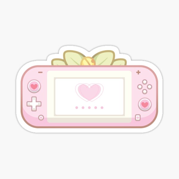 Cute Cozy Pink Light Gaming Console Sticker